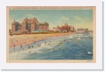 1938postcard080 * Ocean scene showing Traymore, Chalfonte and Haddon Hall Hotels, and piers, Atlantic City, NJ (Aug 24, 1938) * 640 x 411 * (184KB)